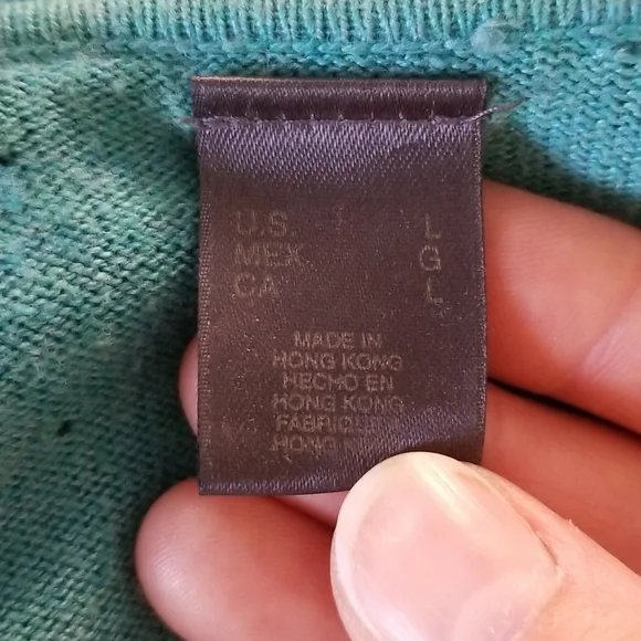 Pointelle Tie-Front Cardigan - Liz Claiborne, VGUC - Picture 5 of 9